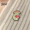 Bright Color Brooch Pin Frog Mushroom Design Lapel Enamel Glaze
