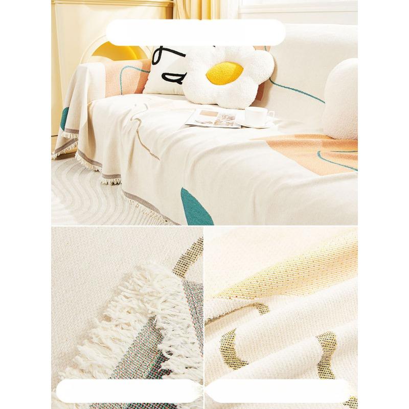 

Ткань для чехла на диван Полный чехол Полотенце Продвинутый художественный смысл Универсальный для четырех сезонов Защита от кошачьих когтей Можно накрыть Толстое покрывало-полотенце Плед 180*130cm