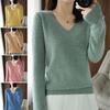 Dames V-hals dieptepunt shirt Pullover trui gebreid kasjmier mode losse trui wintertop