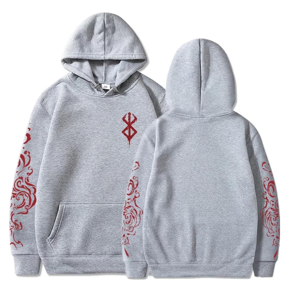 Anime Berserk Acid Mikiny s potiskem Muži Ženy Móda Dlouhý rukáv Harajuku Goth Oblečení Estetické Streetwear Svetr Oversized