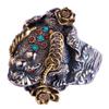 New Ring Engraved Pixiu Vintage Gift for Men and Women Decorated Open Ring