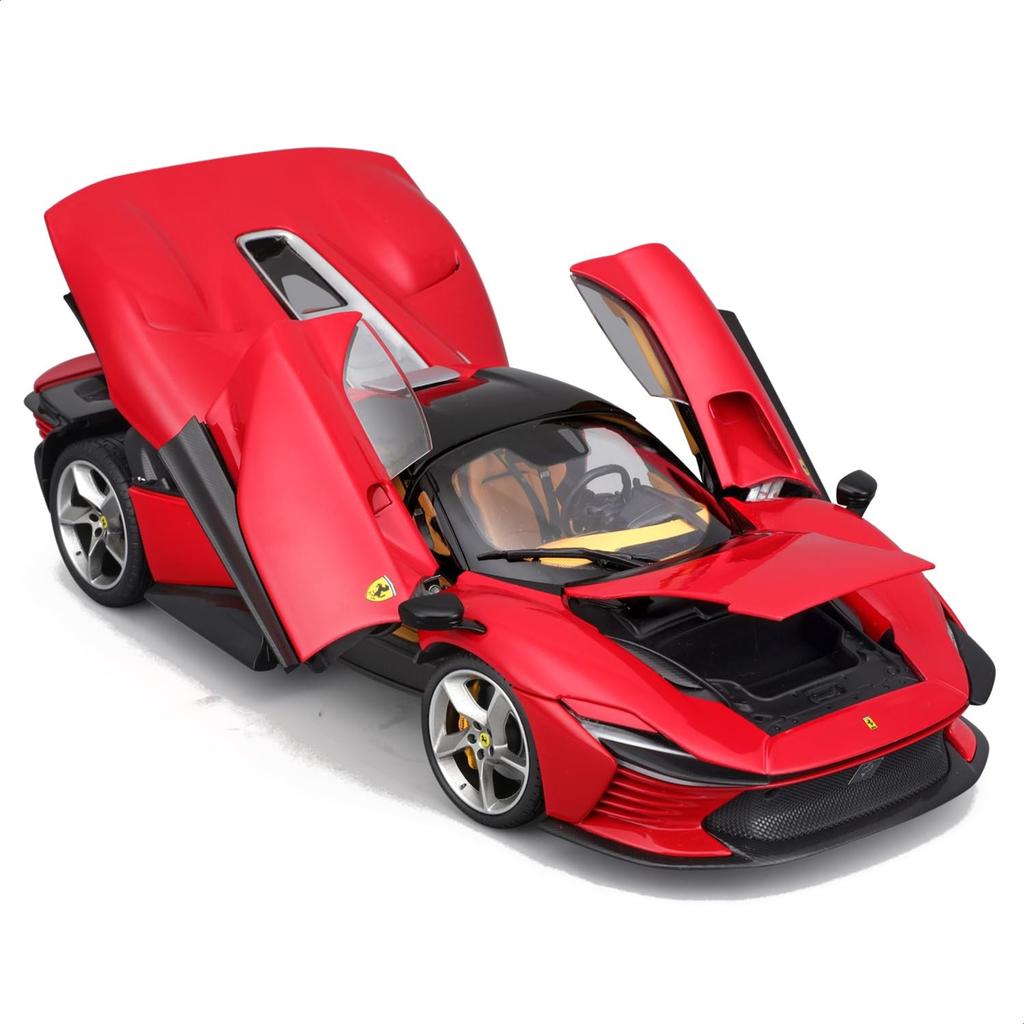 Bburago 1/18 Scale Signature Series Ferrari Daytona SP3 Red / Diecast Model Car, Finished Model, 18-16912 RD