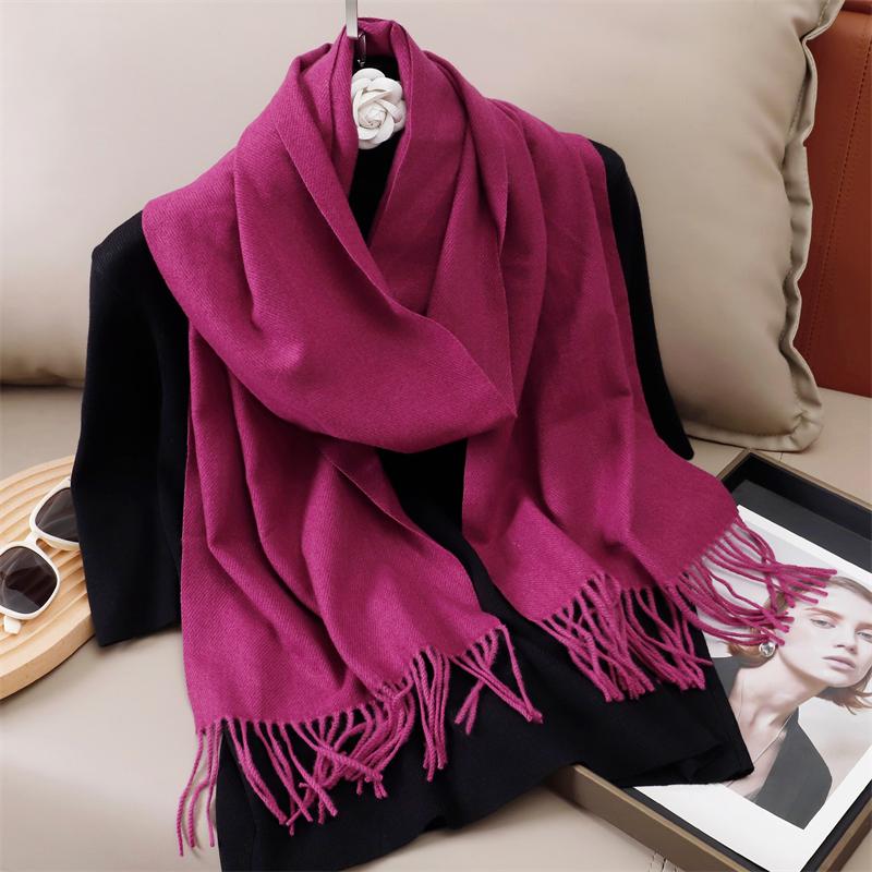 Winter Solid Scarf Women Cashmere Soft Warm Scarves Hijab Female Long Headband Shawl Wrap Bandana Foulard Echarpe Poncho Stoles