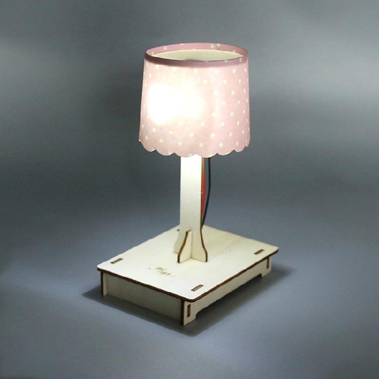 Sustainable Touch Activated Study Light For Physics Education Easy To Assemble Sensor Night Lamp With Natural Wood Design