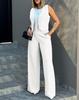 European and American Fashion Suit: Vest Waistcoat & Wide-Leg Pants Set