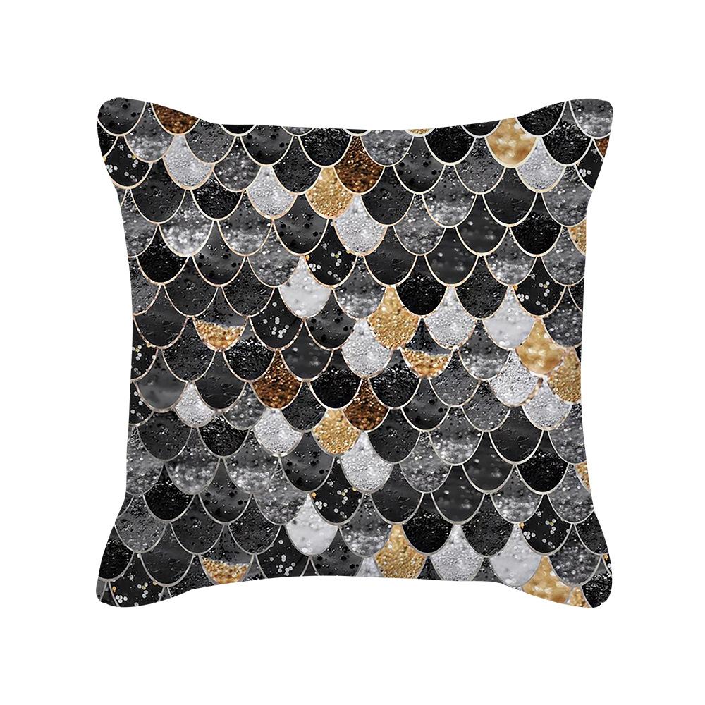 Nordic Golden Geometric Love Print Sofa Interior Decoration Square Pillow Cushion Cover New Style