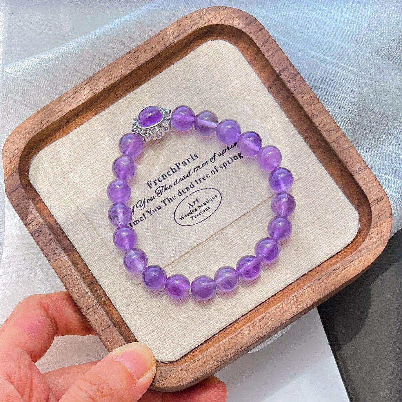 8Mm Lavender High Quality Natural Amethyst Bracelet Bracelet
