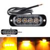 12V- 24V Warning Light 4 LED Bar Car Truck Strobe Flash Emergency Light Lamp