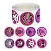 Peeling And Stick Halloween Decors Cartoon Spiders Skull Adhesive Label Round Sticker Roll For Multiple Surfaces Use