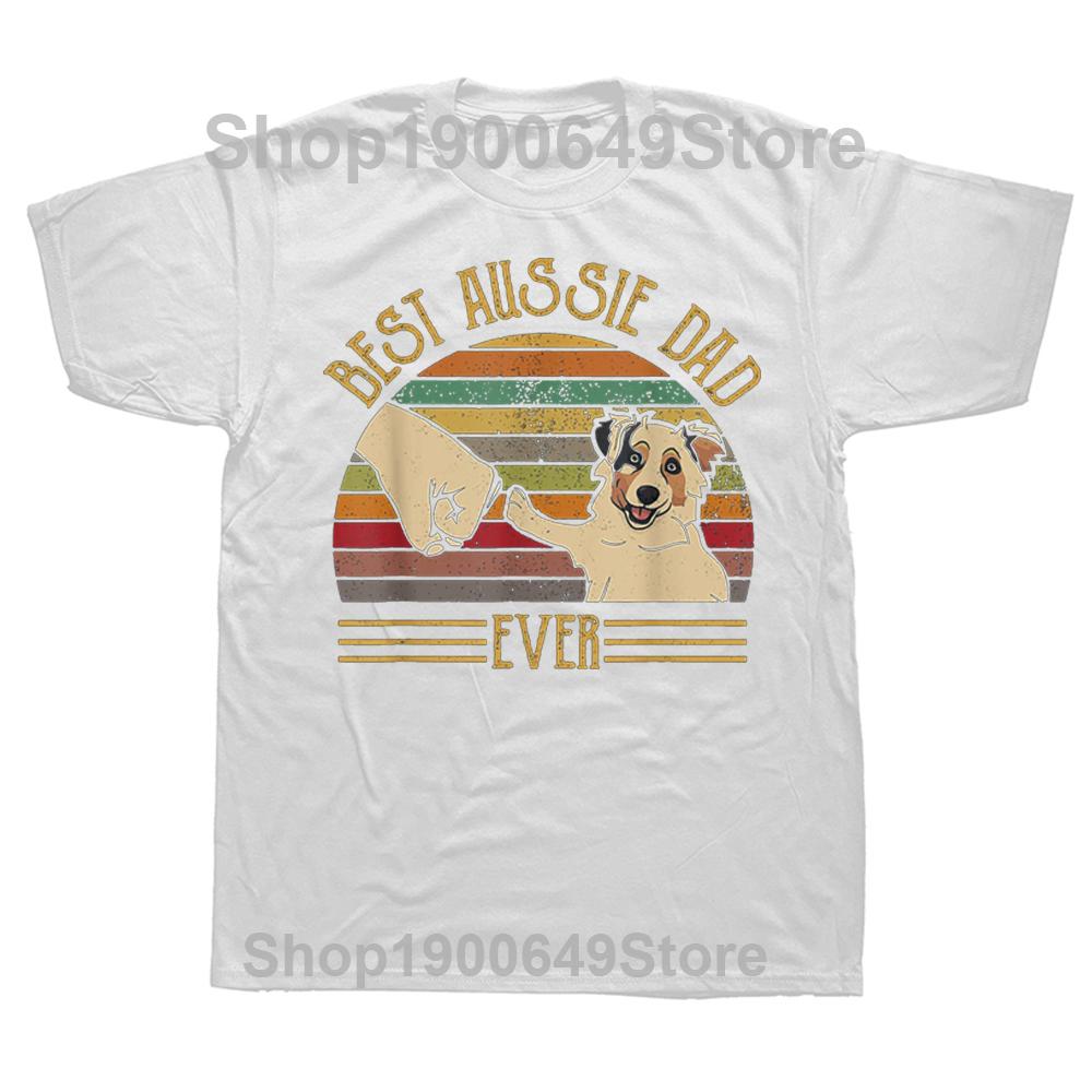 

Best Aussie Dad Ever Retro Vintage T Shirts Summer Graphic Cotton Streetwear Short Sleeve Birthday Gifts Tshirt Mens Clothing S