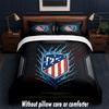 Set Biancheria da Letto Design Atletico Madrid 1 Copripiumino + 2 Federe Morbido Traspirante Biancheria da Letto per la Casa