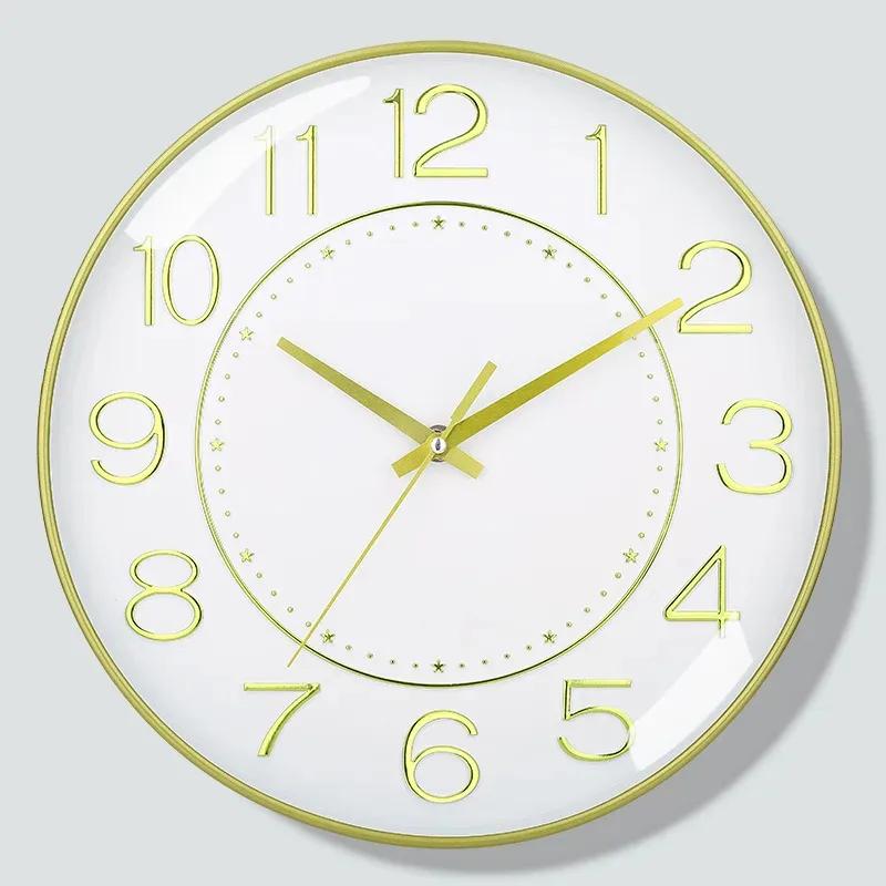 8 Inch Simple Style Wall Clock Living Room Home Decor Digital Clocks Modern Design Swinging Pendulum Bedroom Ornament Office
