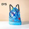 Kids Swim Bag Cartoon Printed Drawstring Backpack Lightweight Beach Swimming Pool Gym Bag Waterproof Sports Storage Pouch