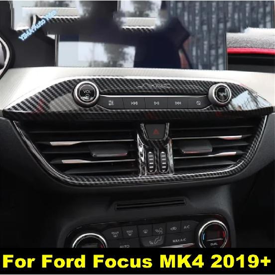 For Ford Focus MK4 - Carbon Fiber Front Interior Accessories Car Air Vent Outlet Cover Trim Air Conditioning AC Vent