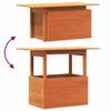 Garden Table Wax Brown 100 X 50 X 75 Cm Solid Pine Wood