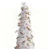 Decorated Christmas Tree 5Ft Retractable Home Decor Fake Christmas Tree With Installation Accessories For Indoor Outdoor Living