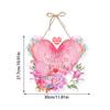 Valentines Pink Day Door Hanging Decor With Flowers Heart Design Party For