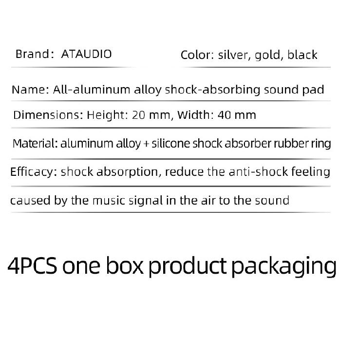 Super Premium 4PCS Hifi Speaker Spikes Stand Feet Pad Aluminum Alloy for Speaker DAC Shock Absorbing Foot Pad