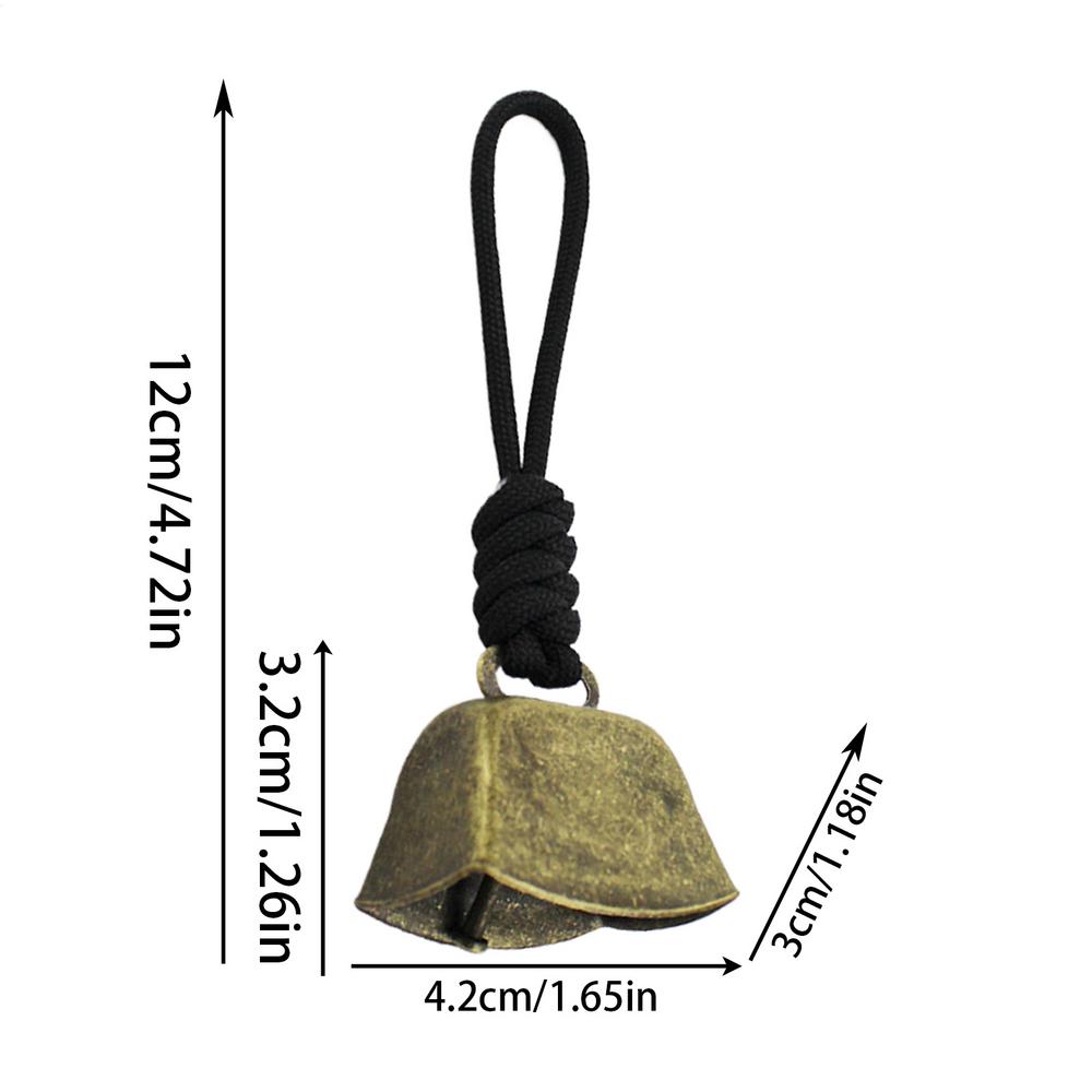 Goat Bells For Collars Vintage Clear Sound Grazing Copper Cow Bells With Lanyard Weatherproof Metal Ornament For Outdoor Camping