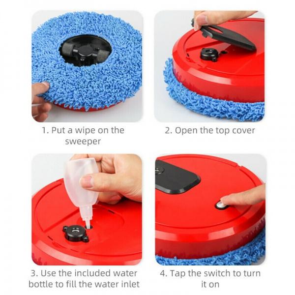 Nový inteligentní čistič 3 v 1 Robotický vysavač Podlaha pro domácnost Mokré Suché Zvlhčování Zametání Vytírání Nabíjení