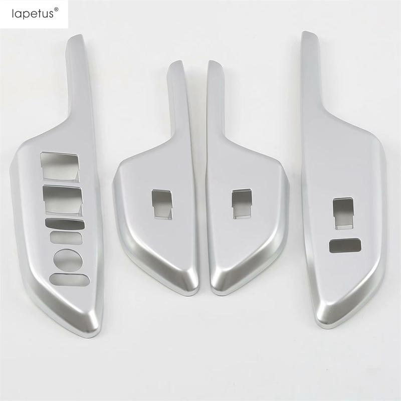 Inner Door Armrest Window Lift Button Control Panel Decoration Cover Trim ABS Interior Accessories For Honda Civic 2016 -