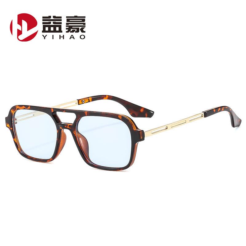 Double Beam Sun Glasses Fashion Sunglasses  Outdoor Street Photography Decorative Glasses Trendy Women's Sunglasses
