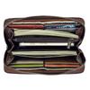Genuine Leather Women Clutches Wallet Women's Cell Mobile Phone Punch Bag Wristband Zipper Purse Golden Fish Engraved