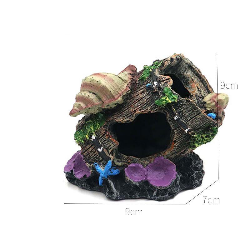 Aquarium Ornaments Decorations Artificial Resin Barrel Cave Landscaping Accessories for Fish Tank Aquarium Decoration Background