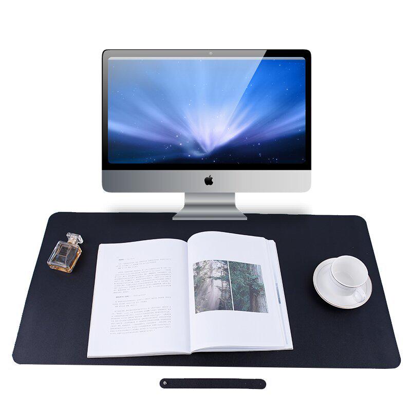 Extra Large Non-Slip Leather Mouse Pad - Stain-Resistant Computer Desk Mat with Pattern Logo