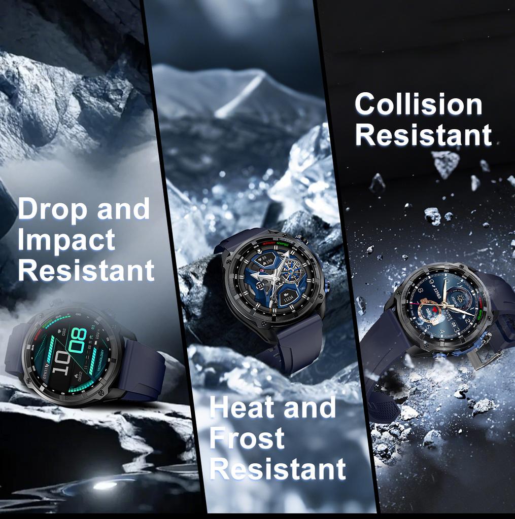 2026 Nuovo Uomo Outdoor Batteria 1000mAh Mappa GPS Smartwatch Memoria Interna 4GB Orologio AMOLED Chiamata Bluetooth Impermeabile Sportivo Smartwatch