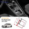 Real Soft Carbon Fiber For Seat Leon 2017 2018 2019 MK3 5F LHD RHD Car Water Cup Holder Panel Sticker Trim Interior Accessories