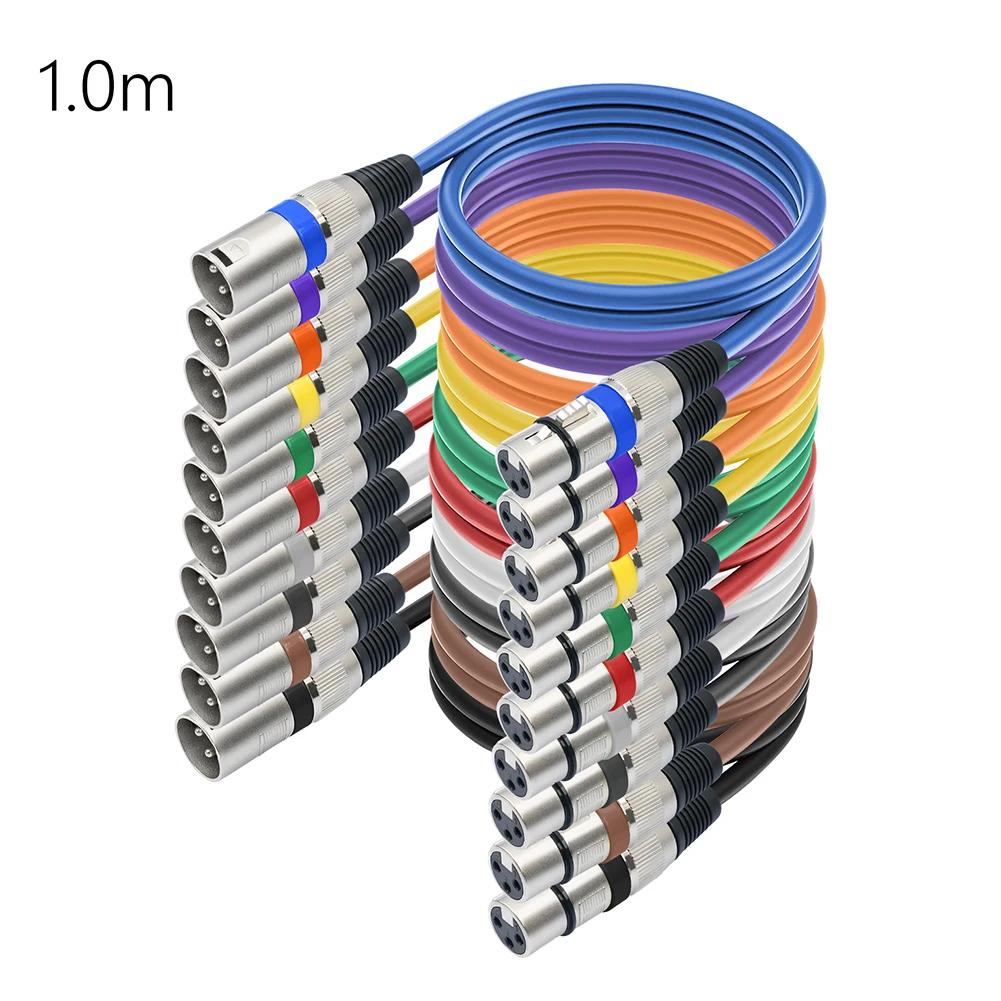 6/10Pcs XLR Male To Female Mic Cable 3 Pins Balanced XLR Microphone Cable for Audio Mixer Speaker Systems Radio Station