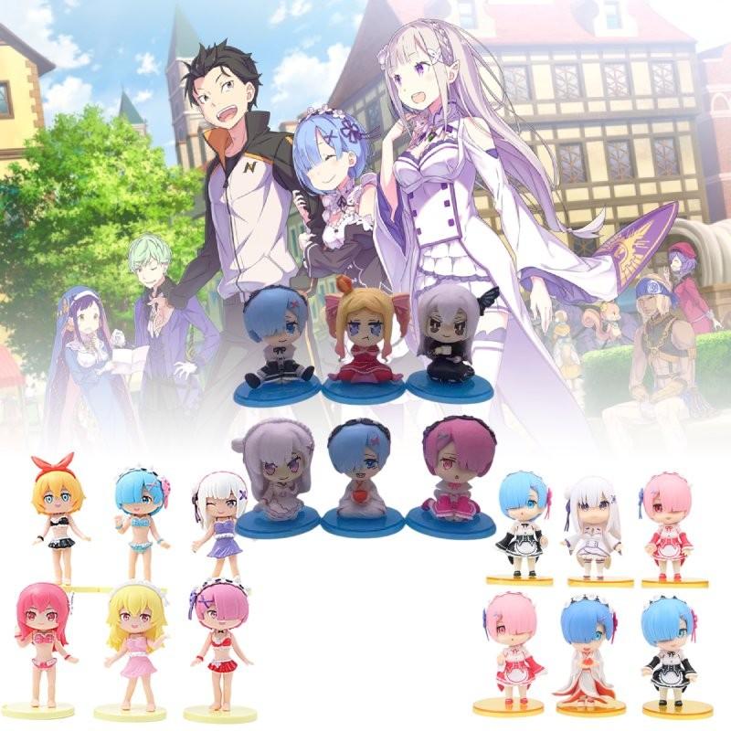 Collectible Q Version Rem And Ram Figures From Rezero Stunning Anime Dolls Set