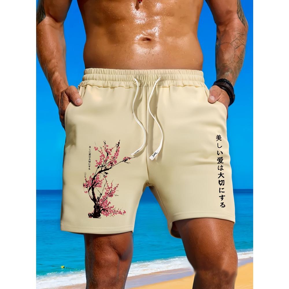 

Trendy Hip Hop Style Men Printed Short Pants Mid Waist Design Comfortable Loose Version Outdoor Holiday Casual Wear Trousers M