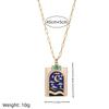 Retro Elements Tarot Card Opening And Closing Necklace Butterfly Rebirth Gate Diamond Pendant Design Sense Heavy Industry Gold-Plated Jewelry