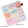 5 Sheets Cartoon Bear Lollipop Cards Multi Bear Heart Paper Cards For Wedding Valentines Day Candy Wrapping Decor Supplies