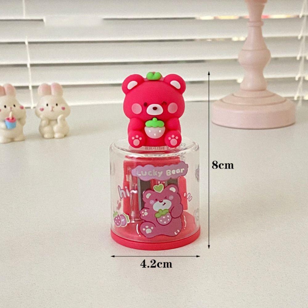 Double Hole Pencil Sharpening Tool Portable Sharpener Cartoon Cute Pencil Sharpener  Students