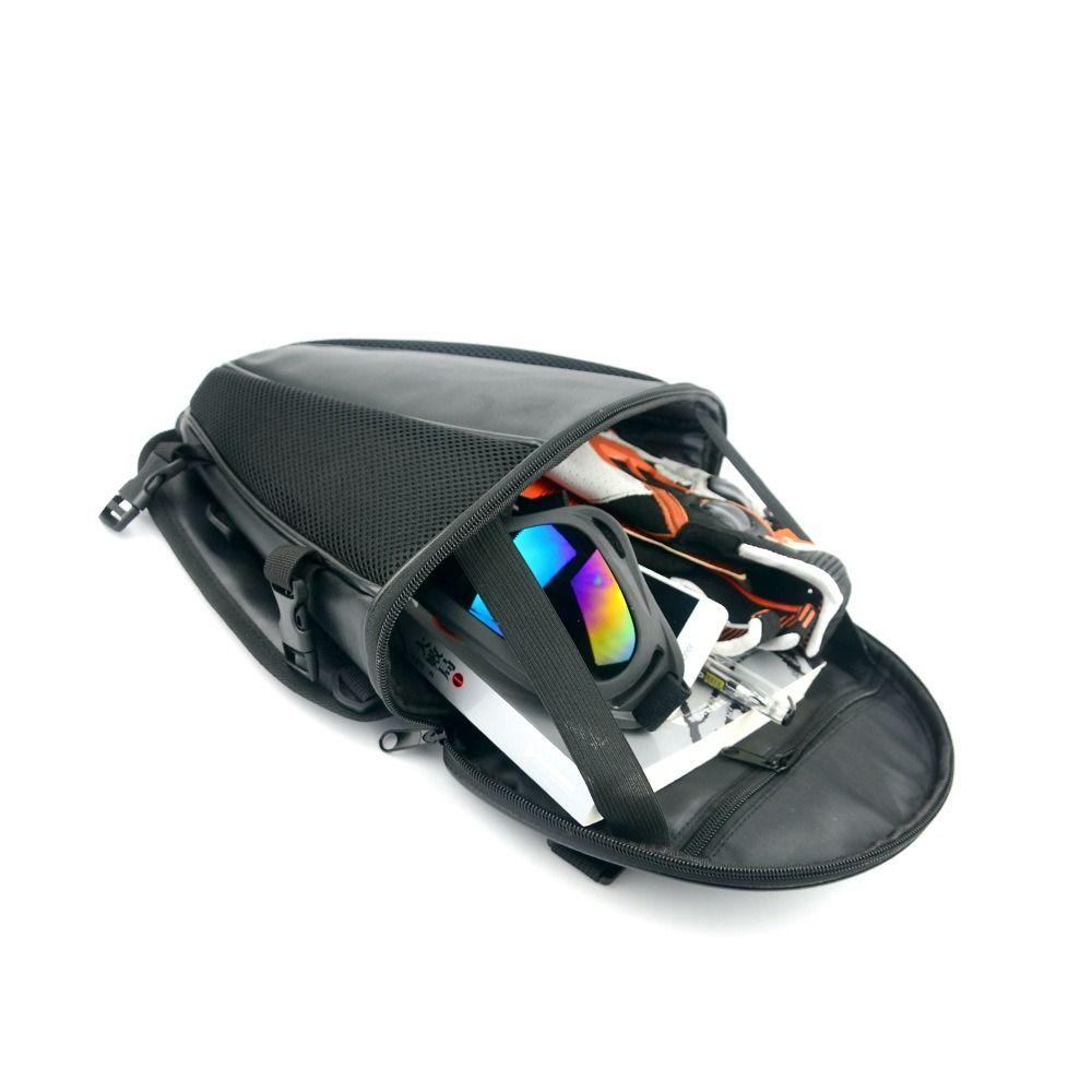 Waterproof Rear Seat Strap Bag Durable Back Seat Carry Luggage Bag Motorcycle Tail Bag  Saddle