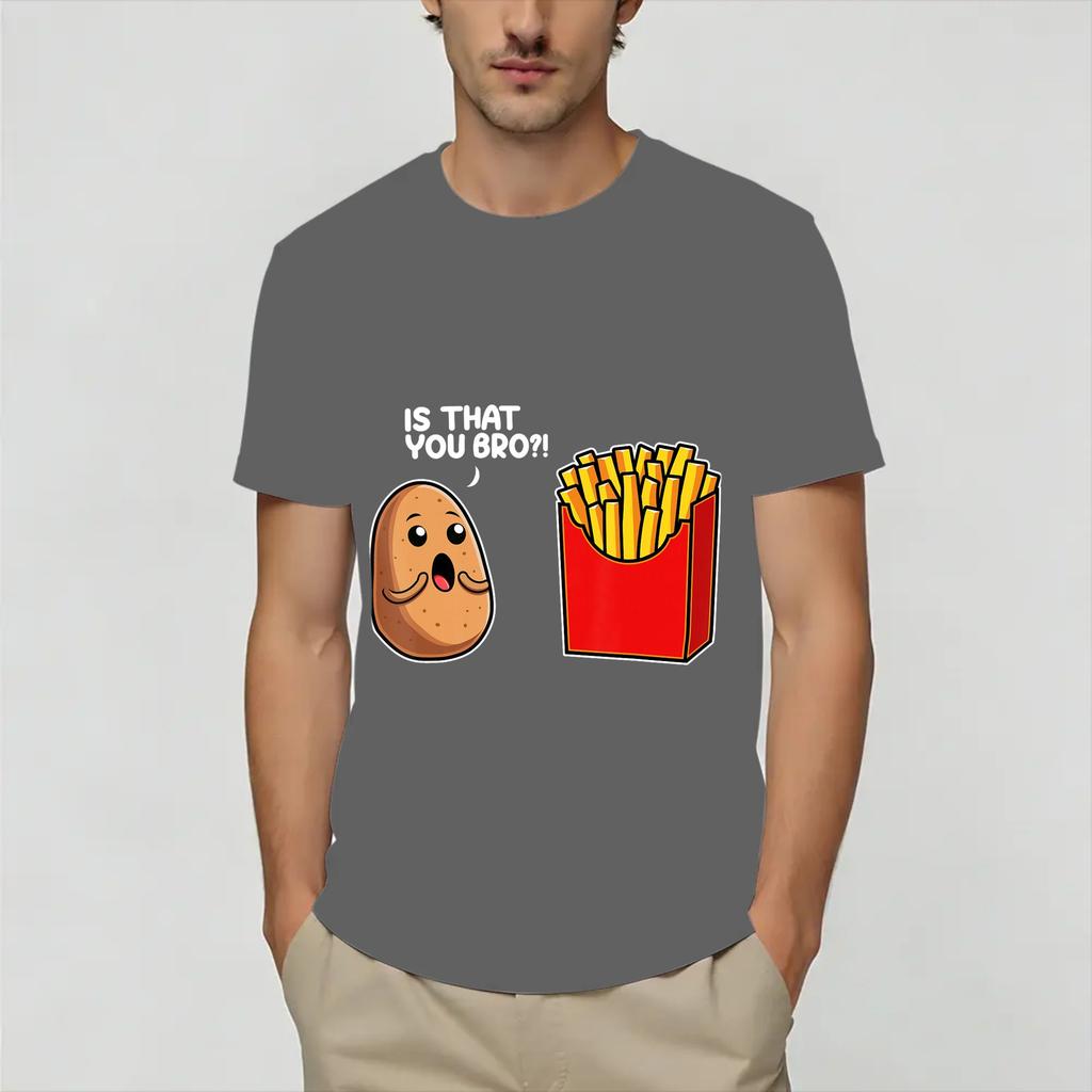 Funny Potato Farting Frenc T Shirts Unisex Cotton Funny TShirt Crewneck Tees Short Sleeve Clothing 4XL 5XL 6XL