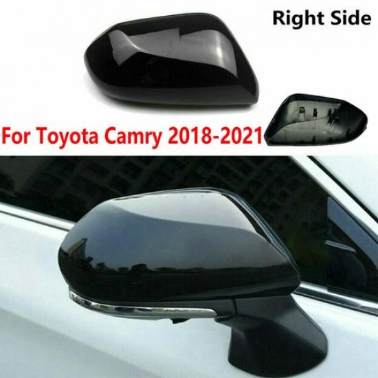 For Toyota Camry 2018- Black Car Right Side Rearview Mirror Cover Trim Cap