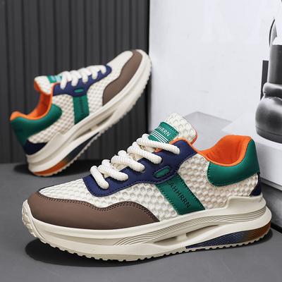 Atmungsaktive Netz-Sportschuhe für Herren, Koreanische Version, Jugend-Freizeitschuhe, Vielseitige Laufschuhe, Bequeme Einlegesohlen, Board-Schuhe