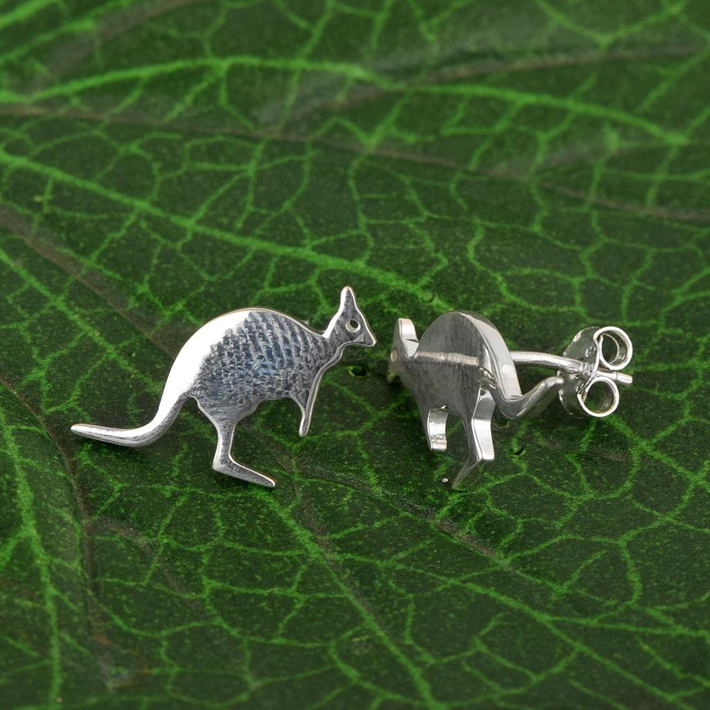 Kangaroo Stud Earrings - 925 Sterling Silver