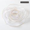 4cm Gold Edge Fishtail Yarn Ribbon for Floral Bouquets, Cake Decorations, Gift Bows, and DIY Projects.
