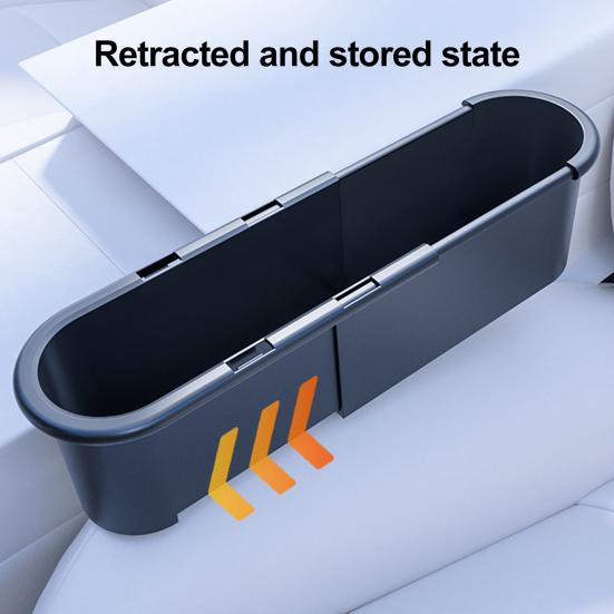 Remplisseur d'espace pour siège auto rétractable Yousheng, Organisateur multifonctionnel pour siège auto, Boîte de rangement latérale pour accoudoir avant de voiture, Organisateur pour siège avant de voiture