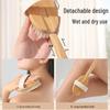 Boar Bristle Double-Sided Back Scrubber Brush with Wooden Long Handle