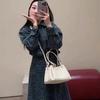 Borsa a tote in pelle a paracadute da donna intrecciata a mano a spalla a tracolla borsa cesto vegetale grande pendolare tendenza