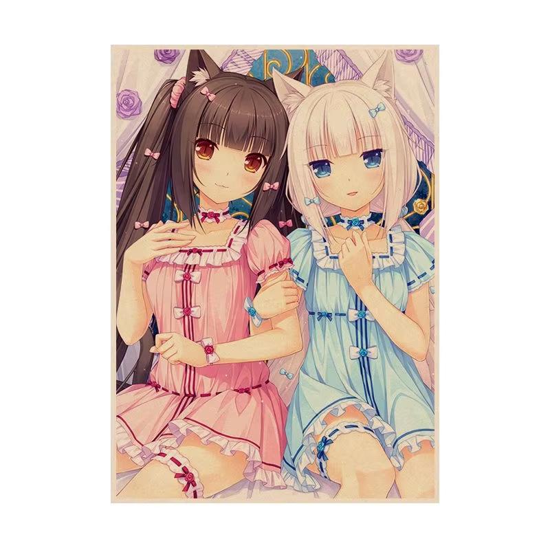 Nekopara Neko Para Chocola Vanilla Tapestries Anime Classic Anime Poster Tapestries Mandala INS Home Room Decor Wall Tapestries