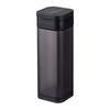 Yamazaki Jitsugyo 4814 Magnetic Spice Bottle Tower, Black, Approximately 3.7X3.8X10.5cm, Tower, Can Be Opened with One Hand, Slide Opening/closing,