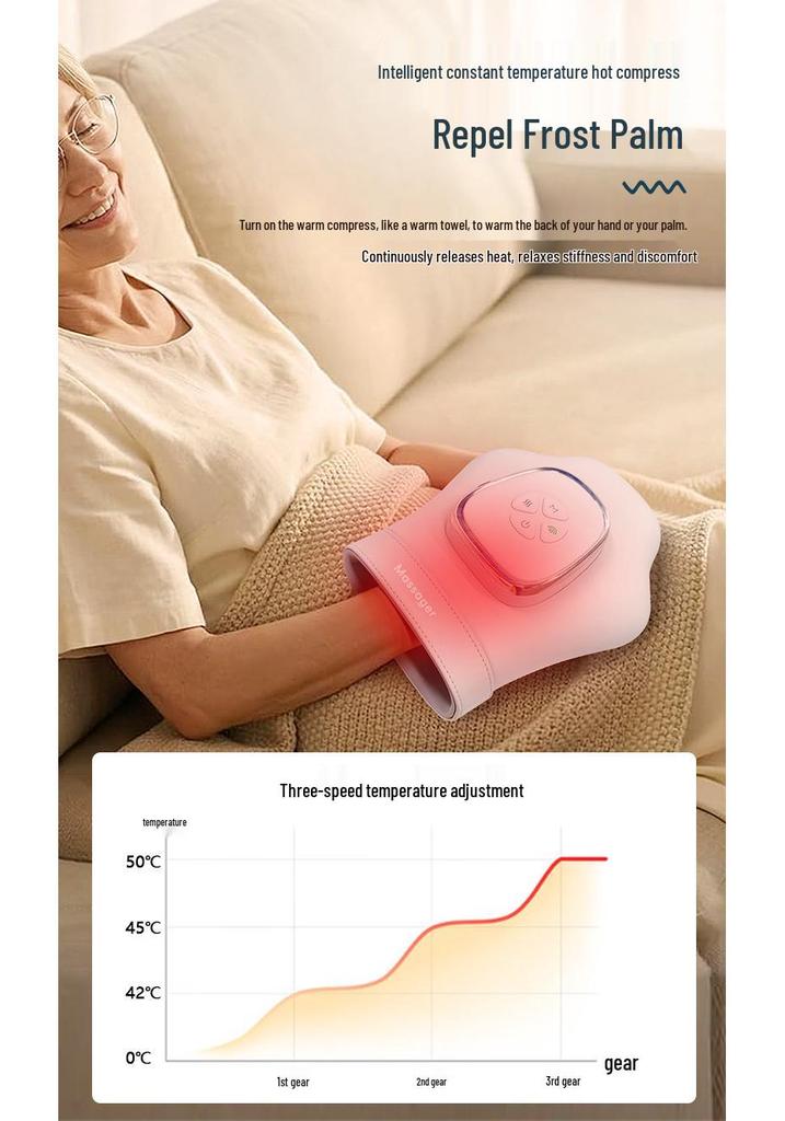 Airbag Hand Massager with Heat, Compression, Kneading, and Long Battery Life