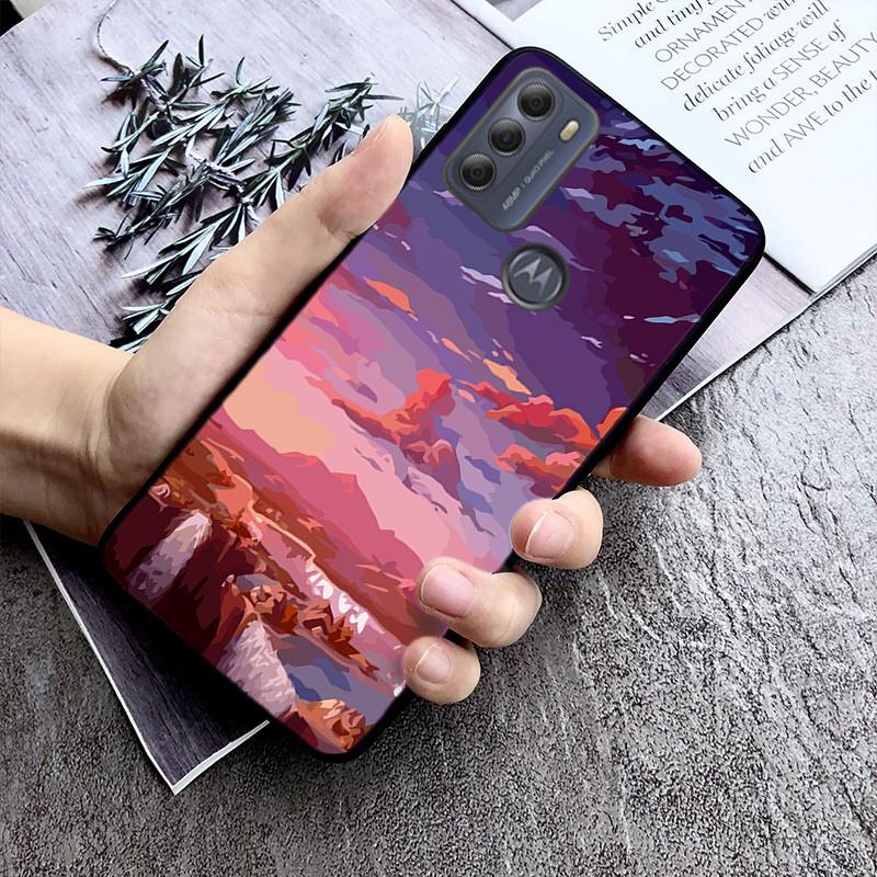 Husă de telefon Anime Scenery Sky Landscape pentru Moto Edge 50 40 Pro Edge 40 30 Ultra Neo Fusion G Power G Stylus G Play E32 E20 E40